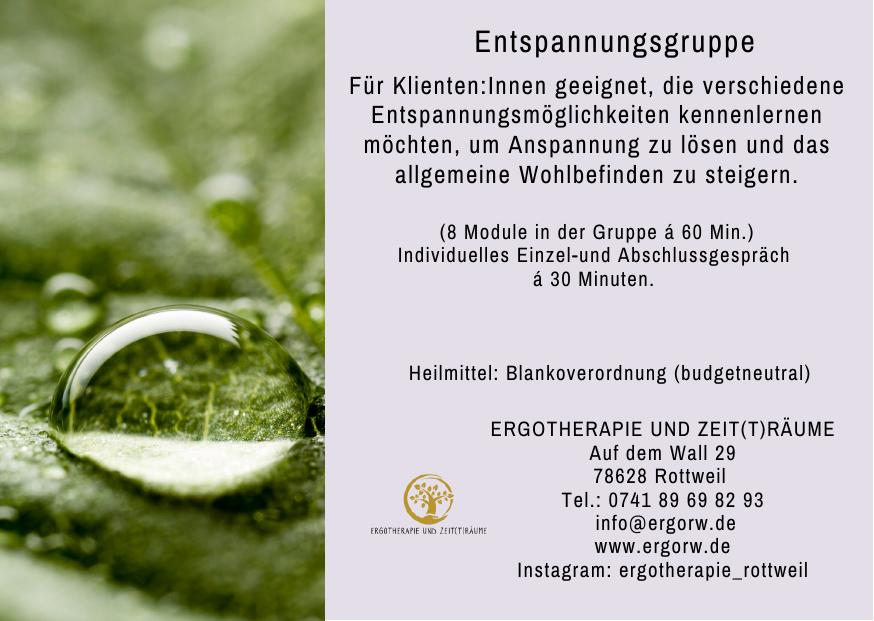 Entspannungsgruppe – Details